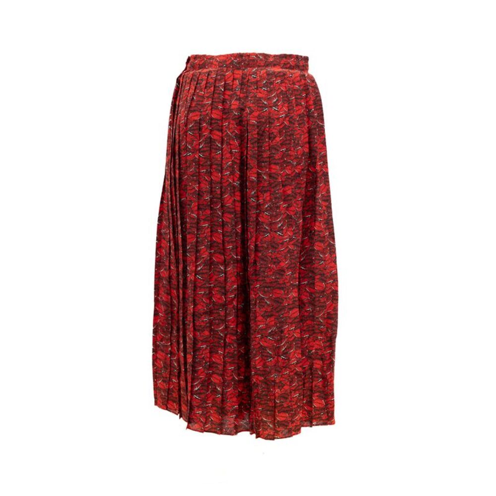 Valentino Garavani Women Midi Red Skirt with black and white Women's details